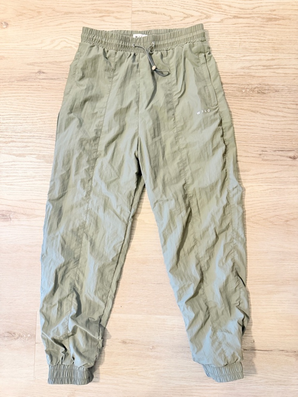 Wilo the Label Anthropologie Olive Utility Track Parachute Joggers